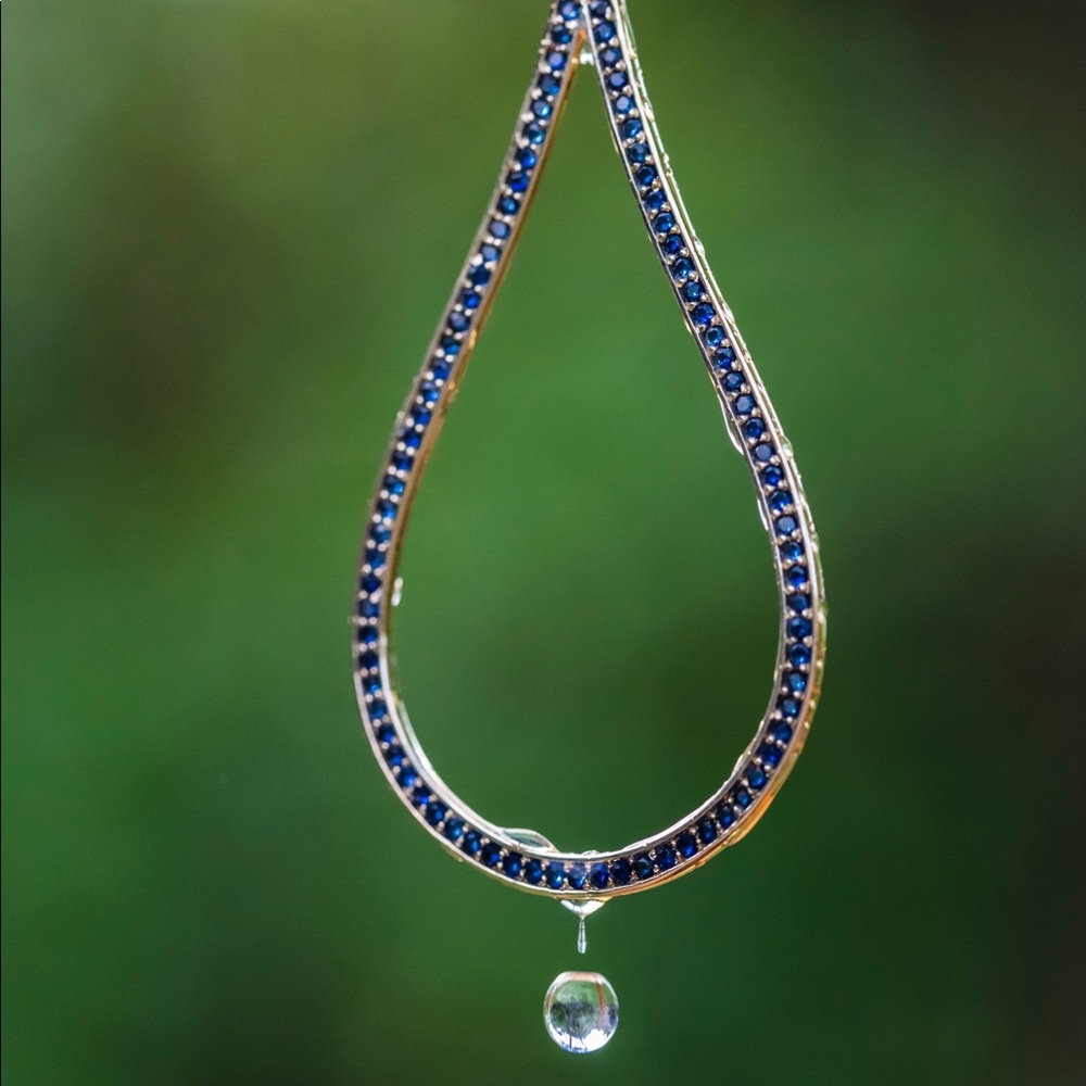 14k Gold Sapphire Pendant